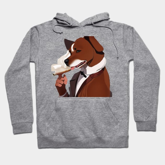 Dog Smoking Meme Sticker Hoodie by BAYFAIRE